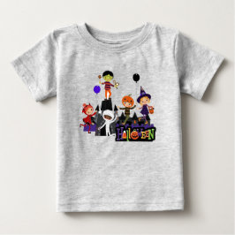 Camiseta Para Bebê Crianças de Halloween Vestidas de Fantasia Bebê