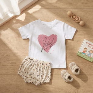 Camiseta Para Bebê Crianças de T-Shirt cor-de-rosa