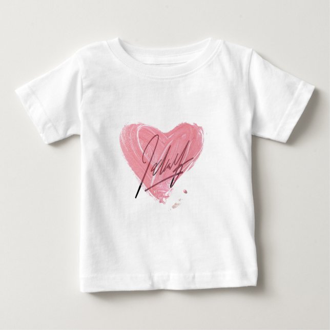 Camiseta Para Bebê Crianças de T-Shirt cor-de-rosa (Frente)