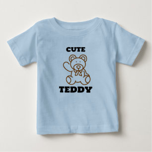 Camiseta Para Bebê Crianças de Ursinho de Urso de Corte