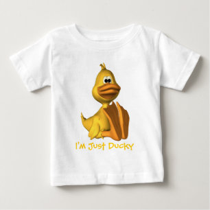 Camiseta Para Bebê Crianças, eu sou apenas Ducky Sleeved por muito