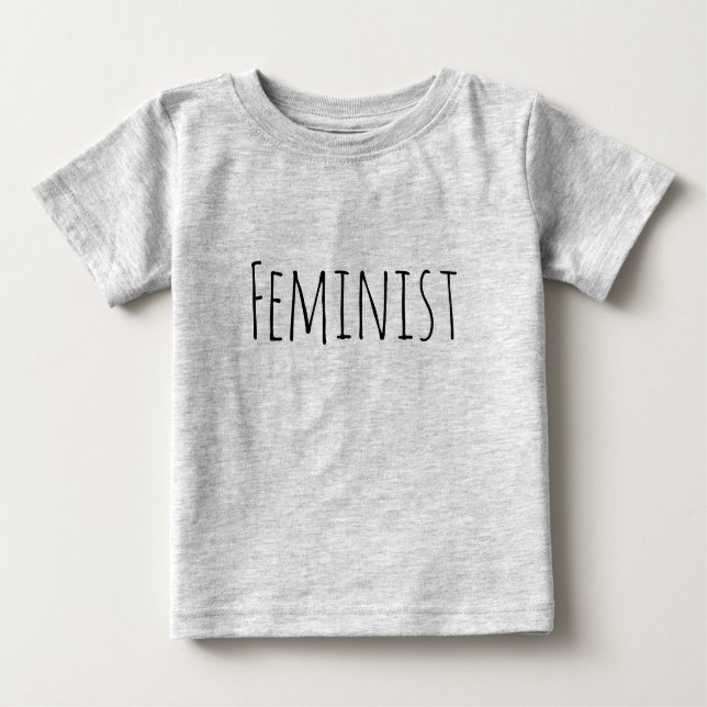 Camiseta Para Bebê Crianças Feministas Toddler Unisex Juventude Simpl (Frente)