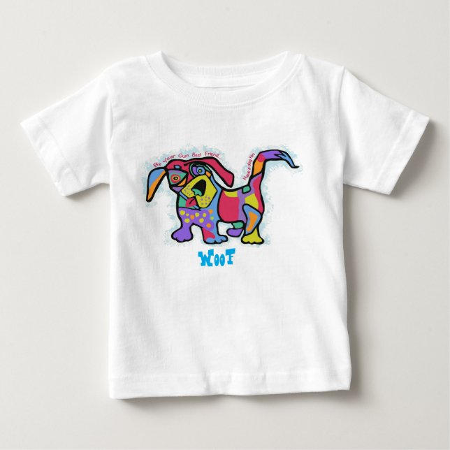 Camiseta Para Bebê Crianças ficam quentes com capuz de design de cach (Frente)