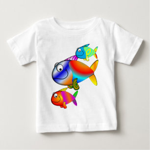 Camiseta Para Bebê Crianças "I AMVE FISH" T-Shirts