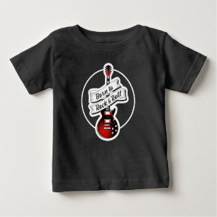 Camiseta Para Bebê Crianças Nascer de violão para Rock & Roll Banda M