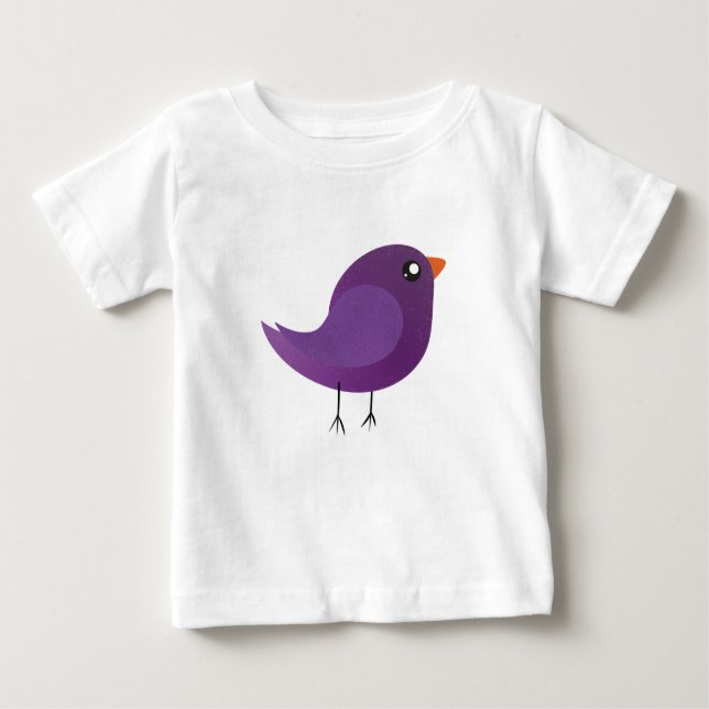 Camiseta Para Bebê Crianças, passarinho fofo (Frente)