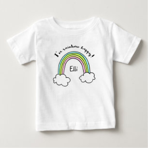 Camiseta Para Bebê Crianças Personalizadas do Arco-Íris T-Shirt