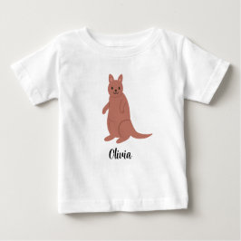 Camiseta Para Bebê Crianças Personalizadas Kangaroos Meninas Bebê T-S