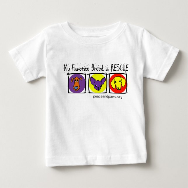 Camiseta Para Bebê Crianças PNP Minha Raça Favorita é Resgate (Frente)