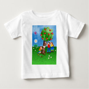 Camiseta Para Bebê Crianças que comemoram a Turquia B'Shevat que