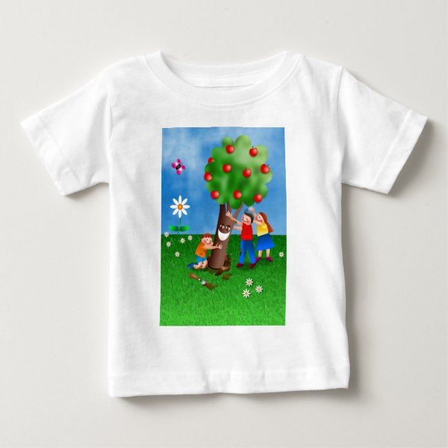 Camiseta Para Bebê Crianças que comemoram a Turquia B'Shevat que (Frente)