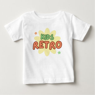 Camiseta Para Bebê Crianças retro
