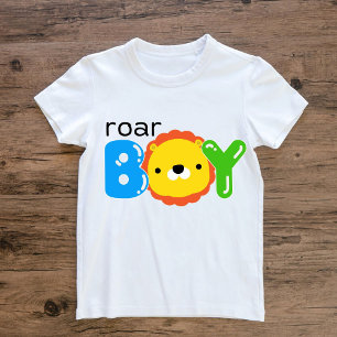 Camiseta Para Bebê Crianças Selvagens Do Leão Safari, Cute Lion Safar