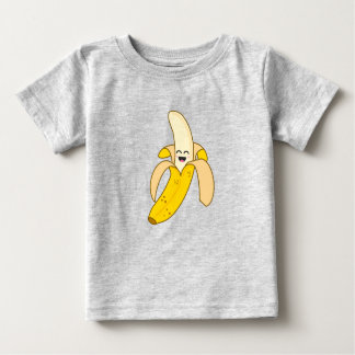 Camiseta Para Bebê Crianças sorrindo T-shirt de Banana