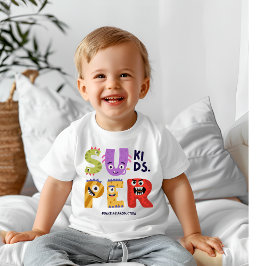 Camiseta Para Bebê Crianças super