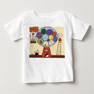 Camiseta Para Bebê "Crianças T-Shirt com Ilustração Colorida do Balão