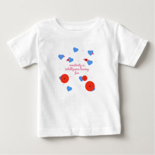 Camiseta Para Bebê Criatividade Diversão Olhos do Coração