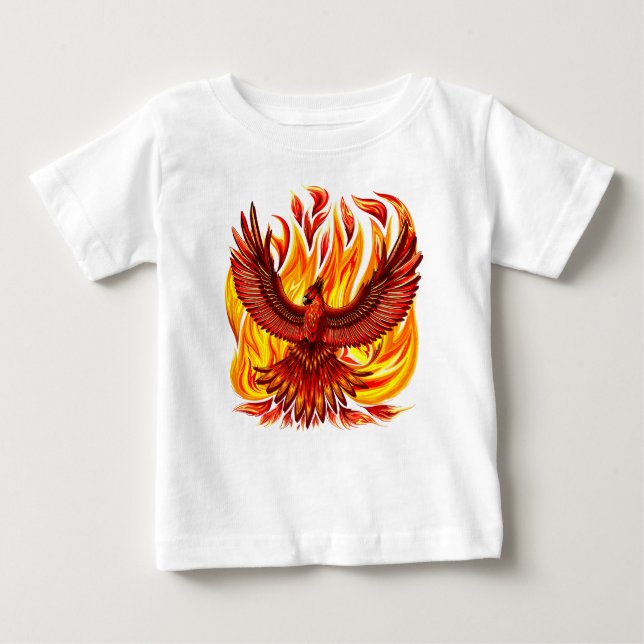 Camiseta Para Bebê Criatura mitológica fênix (Frente)
