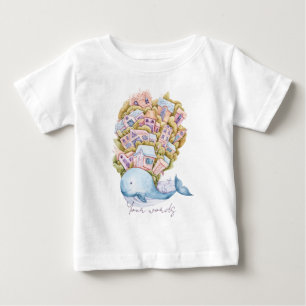Camiseta Para Bebê Crie a sua cidade baleia náutica