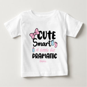 Camiseta Para Bebê Crie a sua inteligência cômoda um pouco dramática