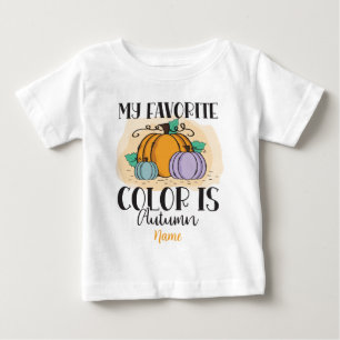 Camiseta Para Bebê Crie a sua própria cor favorita no outono