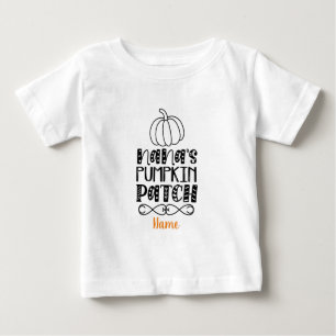 Camiseta Para Bebê Crie o pequeno patch de abóbora da sua própria Nan