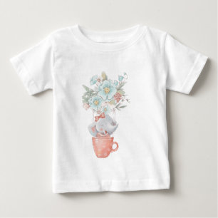 Camiseta Para Bebê Crie o seu próprio balão de elefante corajoso
