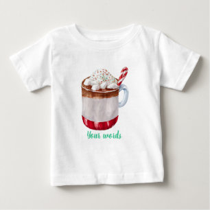 Camiseta Para Bebê Crie O Seu Próprio Cacau Quente De menta Pimenta F