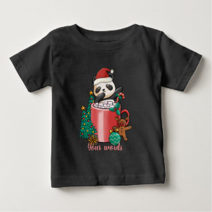 Camiseta Para Bebê Crie o seu próprio cacau quente Panda