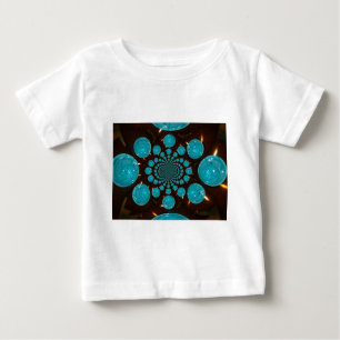 Camiseta Para Bebê Crie o seu próprio caleidoscópio azul Design de ar