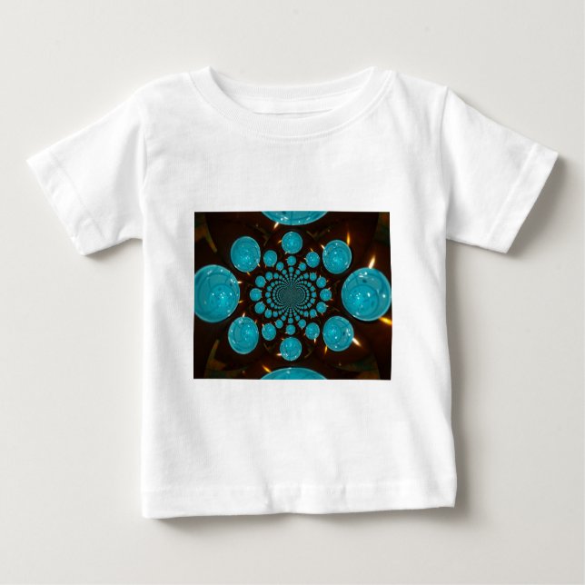 Camiseta Para Bebê Crie o seu próprio caleidoscópio azul Design de ar (Frente)