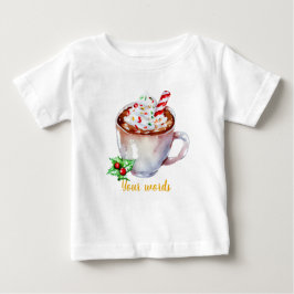 Camiseta Para Bebê Crie o seu próprio chocolate quente de férias fest