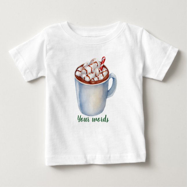 Camiseta Para Bebê Crie O Seu Próprio Chocolate Quente De Iuletide (Frente)