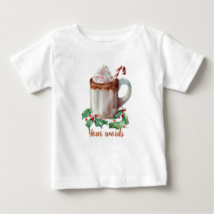 Camiseta Para Bebê Crie o seu próprio Yuletide Cacau Quente