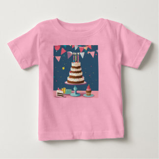 Camiseta Para Bebê "Crie seu aniversário: Designs únicos