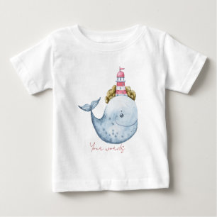 Camiseta Para Bebê Crie Seu Farol De Baleia