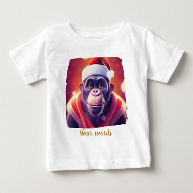 Camiseta Para Bebê Crie seu próprio apê de Natal (Frente)