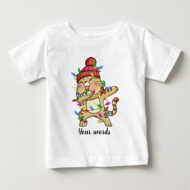 Camiseta Para Bebê Crie Seu Próprio Bebê De Natal (Frente)