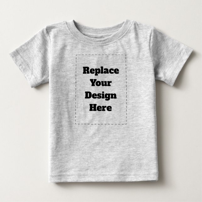 Camiseta Para Bebê Crie seu próprio branco  (Frente)