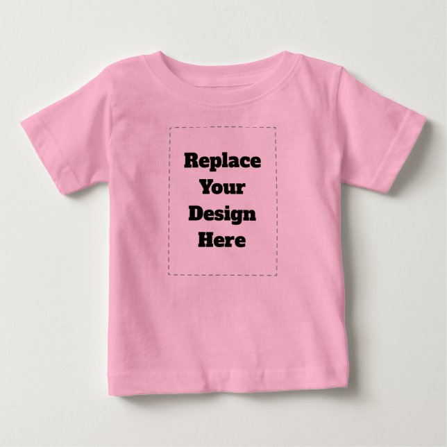 Camiseta Para Bebê Crie seu próprio branco  (Frente)