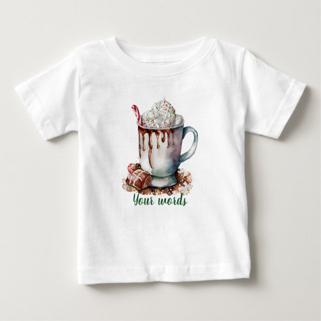 Camiseta Para Bebê Crie seu próprio cacau de Natal (Frente)
