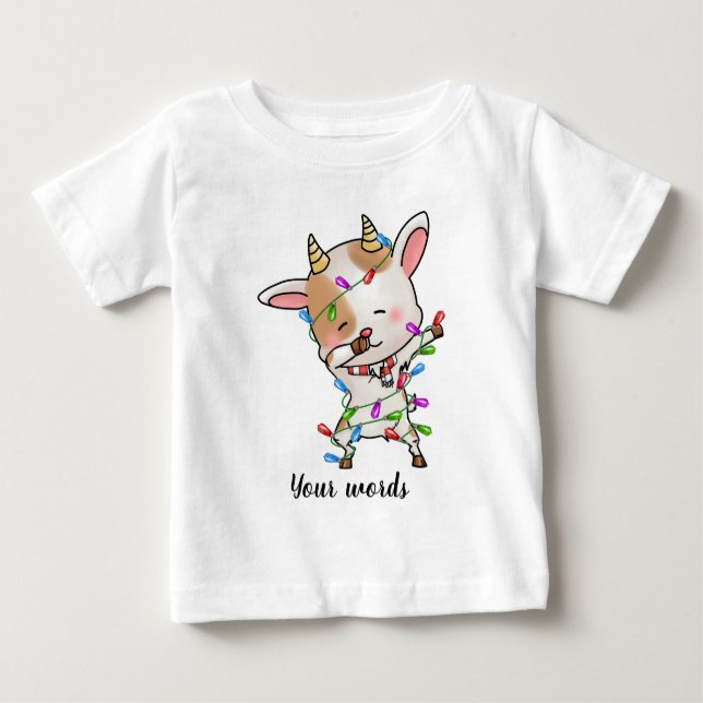 Camiseta Para Bebê Crie Seu Próprio Capuz De Natal (Frente)