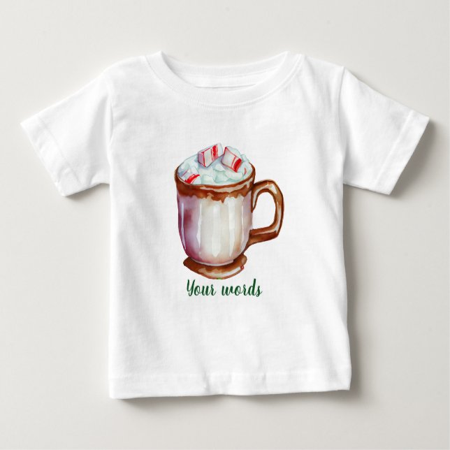 Camiseta Para Bebê Crie Seu Próprio Chocolate De Minta De Natal (Frente)