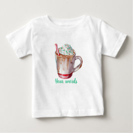Camiseta Para Bebê Crie Seu Próprio Chocolate Quente De Minta Pimenta