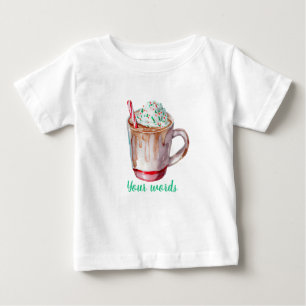 Camiseta Para Bebê Crie Seu Próprio Chocolate Quente De Minta Pimenta