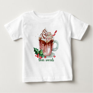 Camiseta Para Bebê Crie Seu Próprio Chocolate Quente De Minta-Pimenta