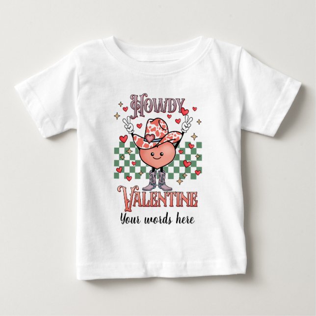 Camiseta Para Bebê Crie Seu Próprio Coração de Como-dá Valentim (Frente)