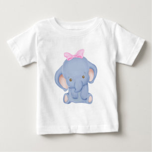 Camiseta Para Bebê Crie seu próprio elefante bonito