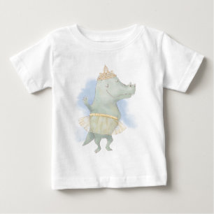 Camiseta Para Bebê Crie seu próprio jacaré cômodo Ballerina
