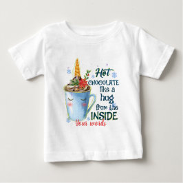 Camiseta Para Bebê Crie seu próprio Natal de Chocolate Quente do Unic
